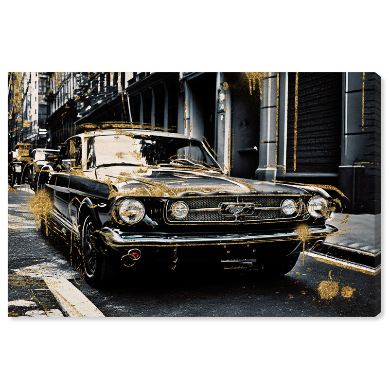 «Rock and Roll Ride Racing Car Print Man Cave» par Notoriart, Toile tendue, H 24 po x l 36 po