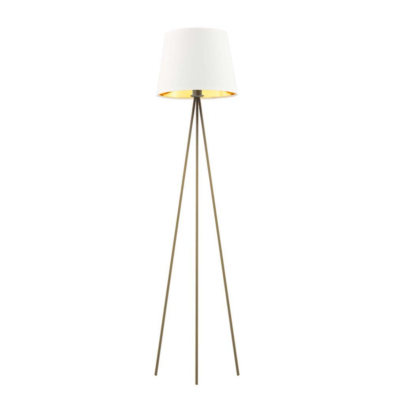 Gregg 153cm Tripod Floor Lamp, Gold, White
