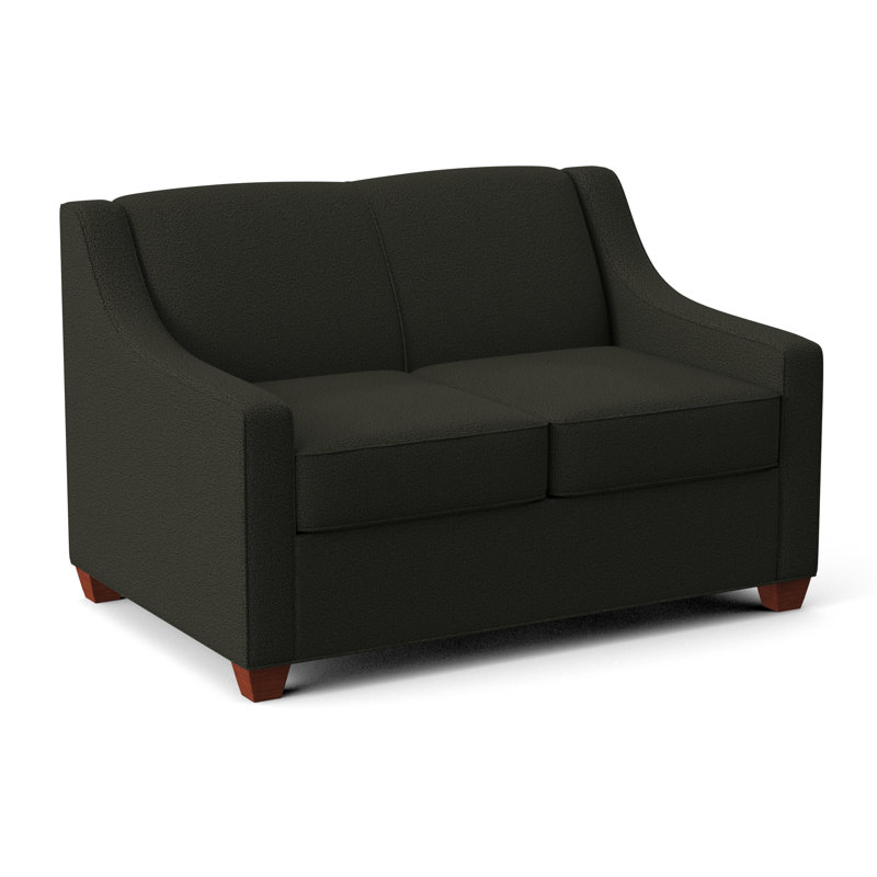 Phillips 52" Square Arm Sofa Bed with Reversible Cushions, Dorset Charcoal, BM Cherry