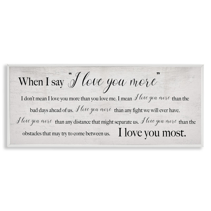 «Love You Most Sentiments», estampe numérique par Daphne Polselli, Giclée encadrée blanc bord de mer, H 10 po x l 24 po
