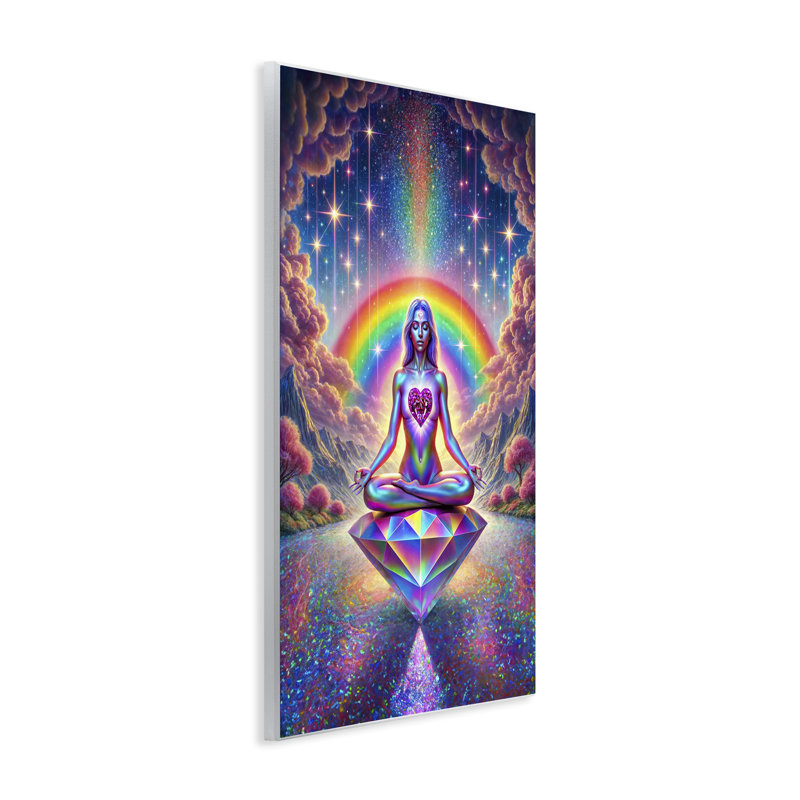 Plaque murale de méditation Spiritual Enlightenment, design par Spirit of the Rainbow, H 15 po x l 10 po