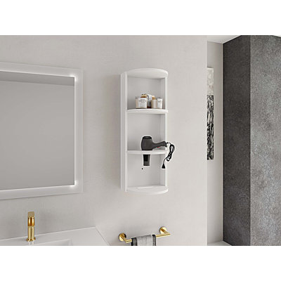 12" Bathroom Wall-Mounted Storage Rack