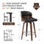 Tabouret de comptoir pivotant 26 po Bresha-321253233-321253238