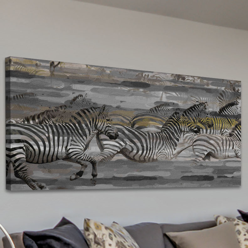 «Dashing Zeal» par Parvez Taj, reproduction d'art sur toile tendue, H 18 po x l 36 po x P 1,5 po