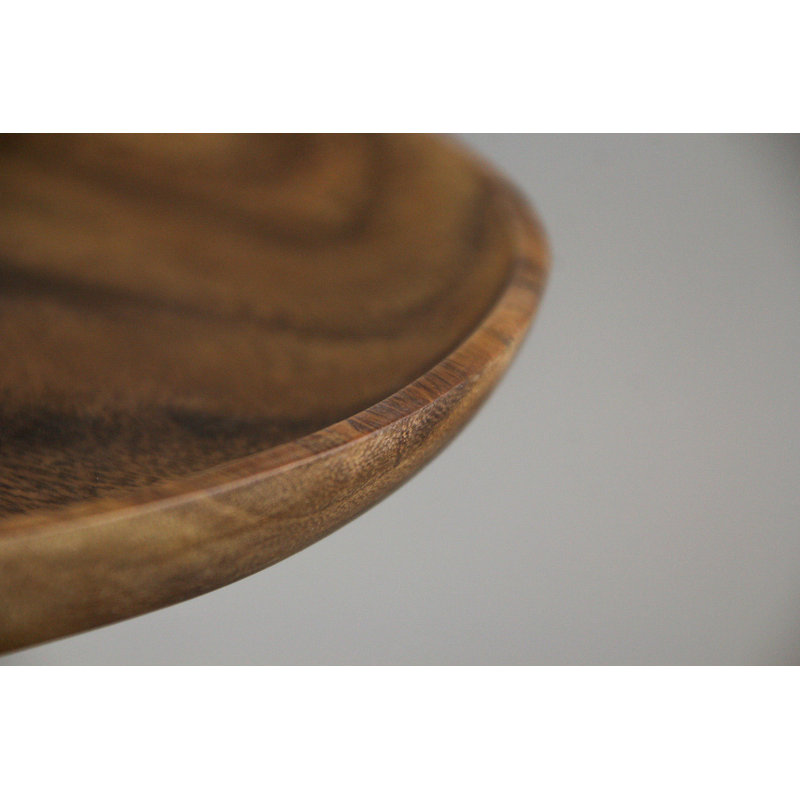 Rustic Round Wood Standing 3 Tiered Serving Tray
