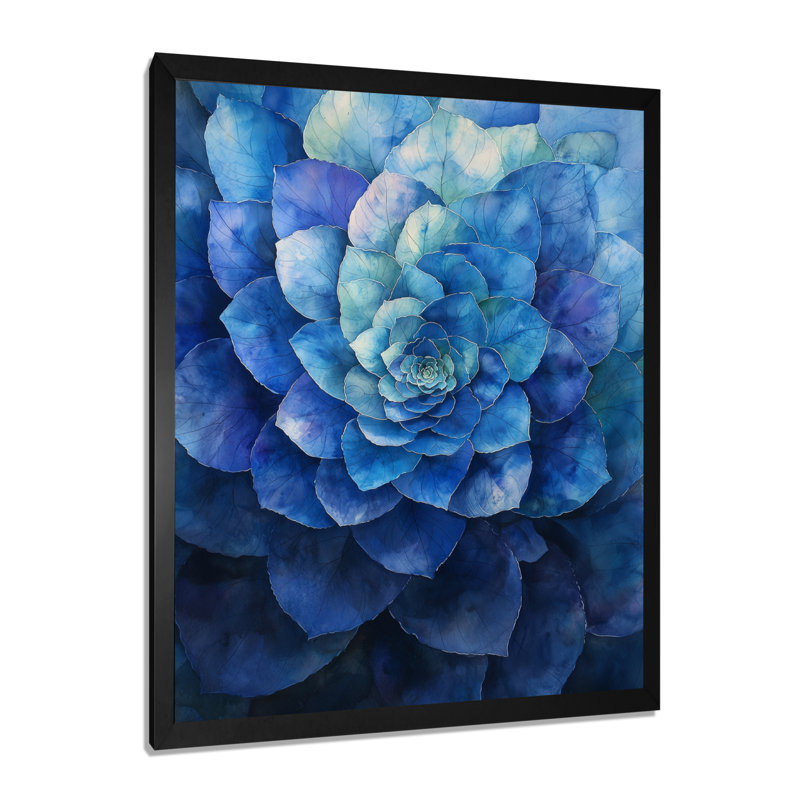 Rodgers - Floral Wall Art, Reproduction encadrée d'une seule photo sans pass, Noir, noir, noir, noir, H 20 po x l 12 po