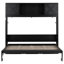 Lit escamotable double avec 2 armoires de rangement et 1 tablette de rangement-219184609-219184638
