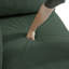 Canapé modulaire rembourré en velours côtelé vert 5 pièces Seemab avec dossier coussiné et repose-pieds amovible Seemab-340698492-351925917