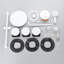 Shower System: Head, Hand Shower, Slide Bar, Bodysprays - White Brass Mounted On Wall System With Bar And Mount Type