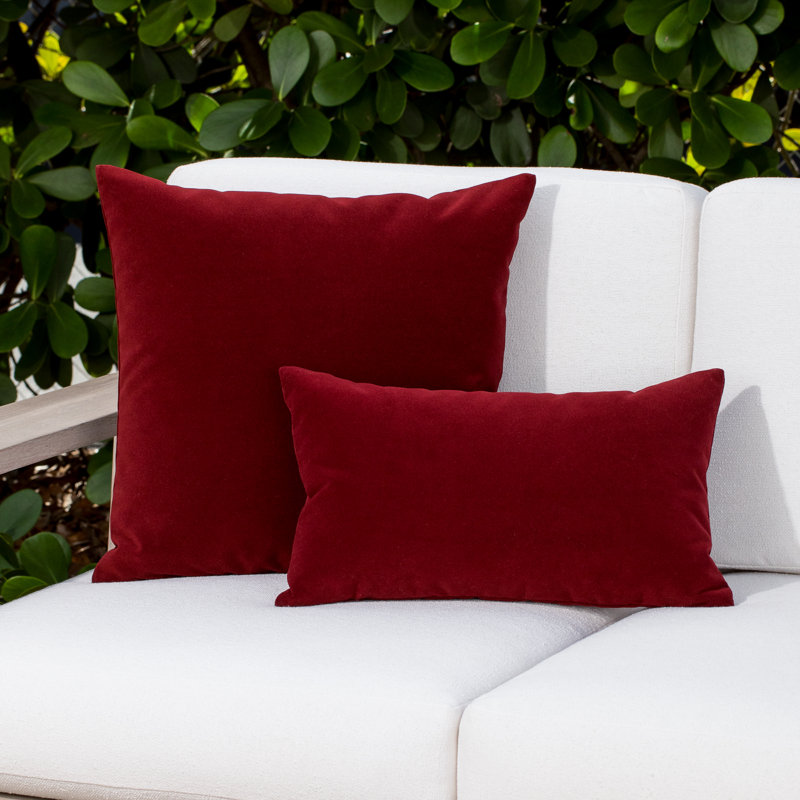 Lush Velvet Performance Pillow Cover & Insert, Square, Tiffany