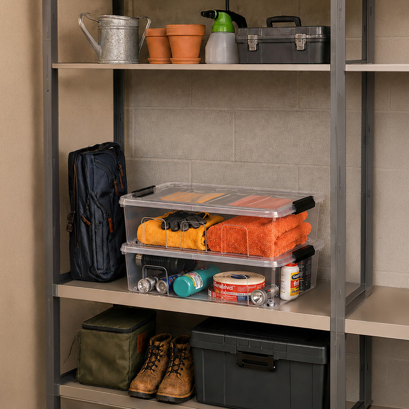Sorbus Clear Underbed Storage Bins With Lids And Handles 40qt Capacity Organizer Boxes, Set of 2, Set of 2