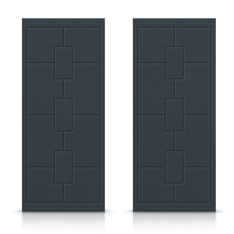 Portes de placard coulissantes à panneaux, Gris anthracite, 84 po x 84 po
