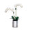 Real Touch Phalaenopsis Orchids /Geodes/Moss in Décor Silver Pot