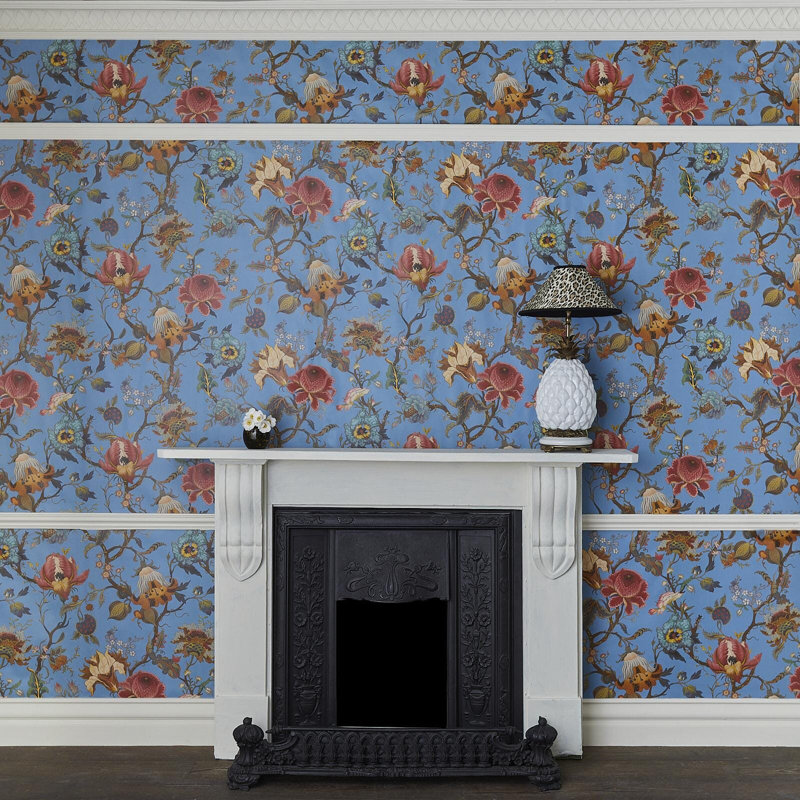 Artemis 9.84' L x 70.8" W Wallpaper Roll, Azure