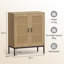 2 Door Tall Rattan Sideboard