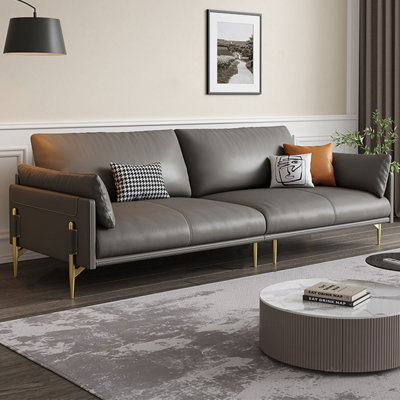 Genuine Leather Modular Sofa cushion couch