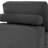 Milbrey Upholstered Gray Corduroy Armless Accent Chair with Pillow Back and Solid Wood Legs-574672833-595439994
