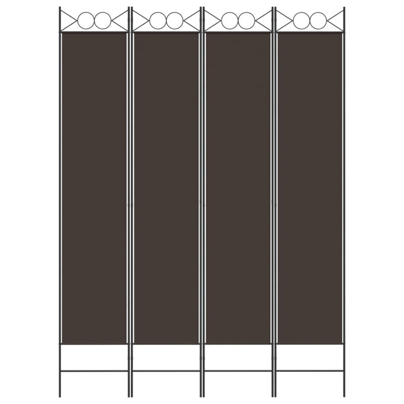 Casida Folding Room Divider, 4, 160 x 220 cm, Brown
