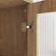 Armoire dôme en bois aggloméré inspiré de la technologie en bois naturel - une combinaison intelligente de rangement pour collations et d'éclairage DEL.