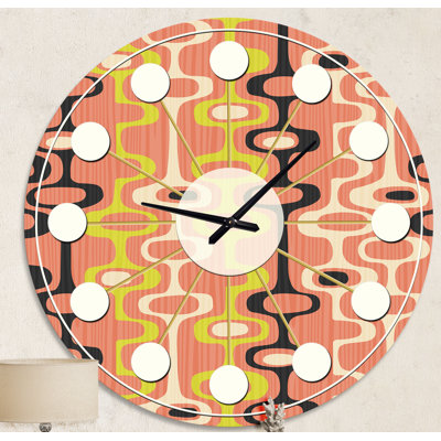 Horloge murale rétro Mid-Century