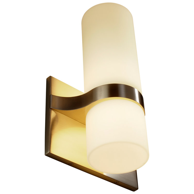 Amaryah Steel LED Armed Sconce, Satin Nickel