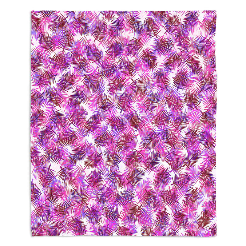 Couverture sherpa à 4 doux palmiers tropical, l 51 po x L 60 po