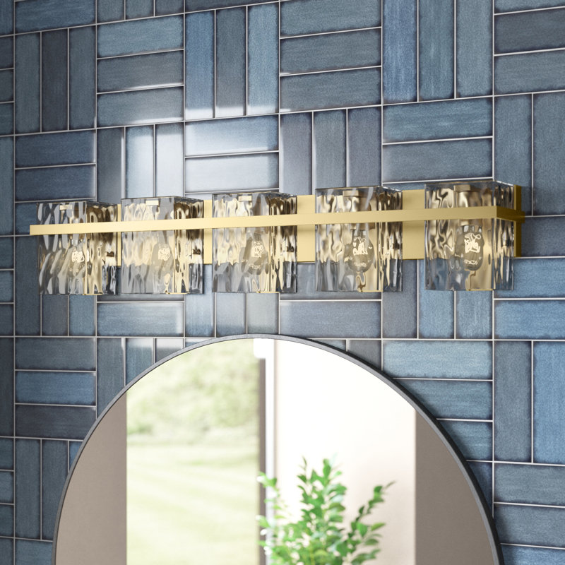 Aurora-Lily 5 - Light Dimmable Vanity Light, Modern Gold