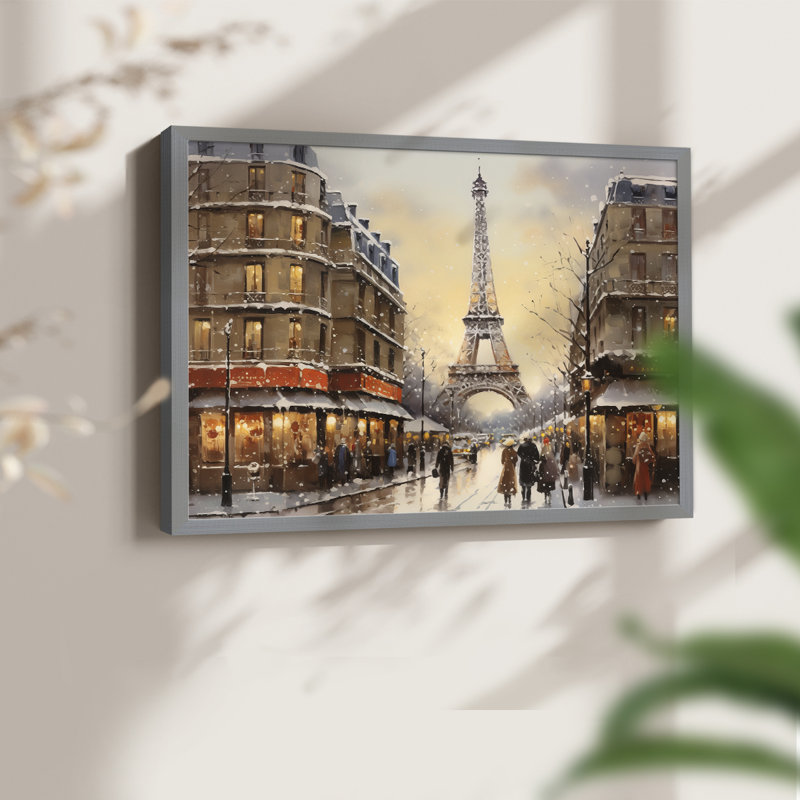 Chirstmas Art-CCCVIII -Framed Print - Restickable, H 16 po x l 20 po, Gris