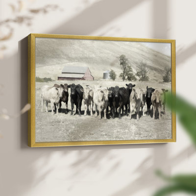 Cattle Ranch -Framed Print - Restickable