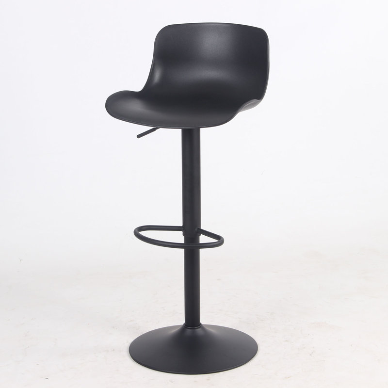 Adjustable Height Counter Stool with Metal Frame, Black