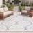 Areena Geometric Ivory/Gray Indoor / Outdoor Area Rug-1272632366