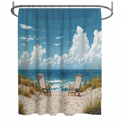 Beach Landscape Bathroom Shower Curtain