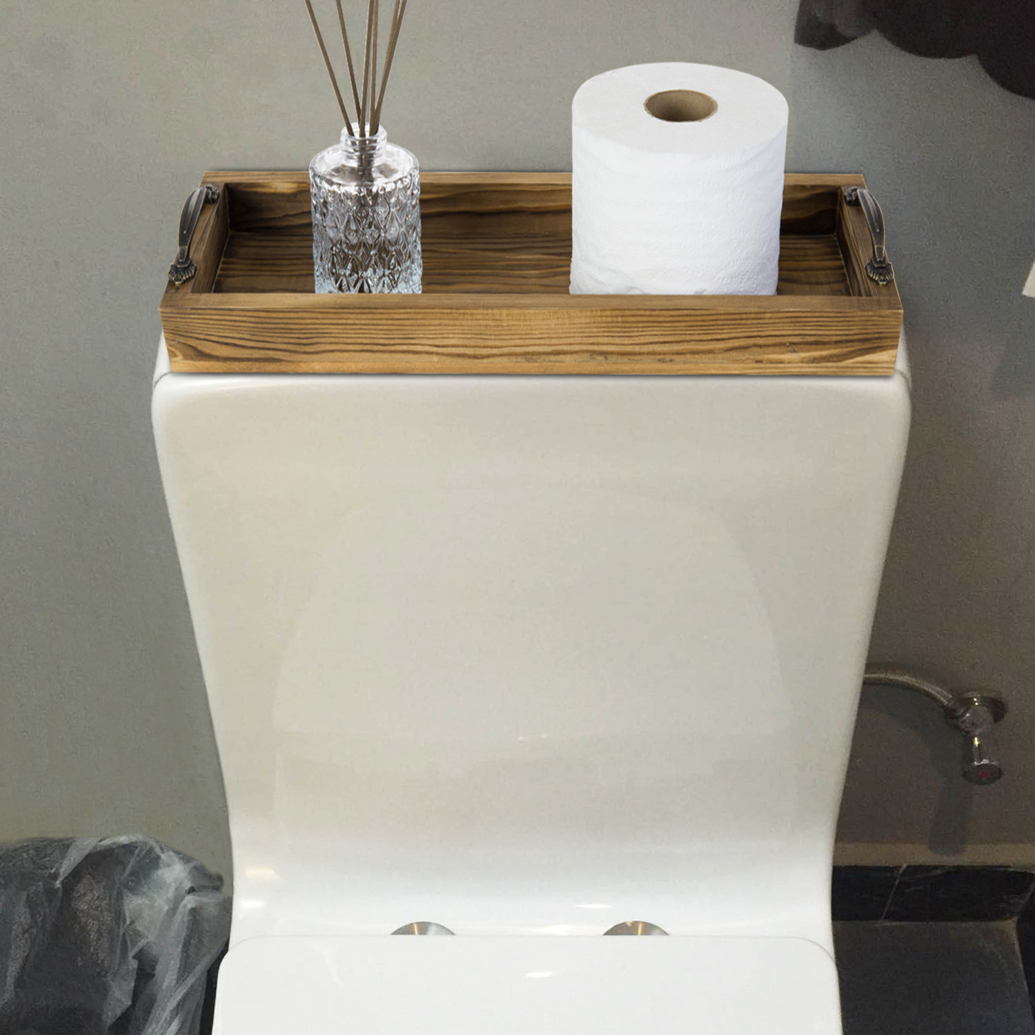 Loon Peak® Kowalczyk Wood Bathroom Accessory Toilet Tank Tray & Reviews