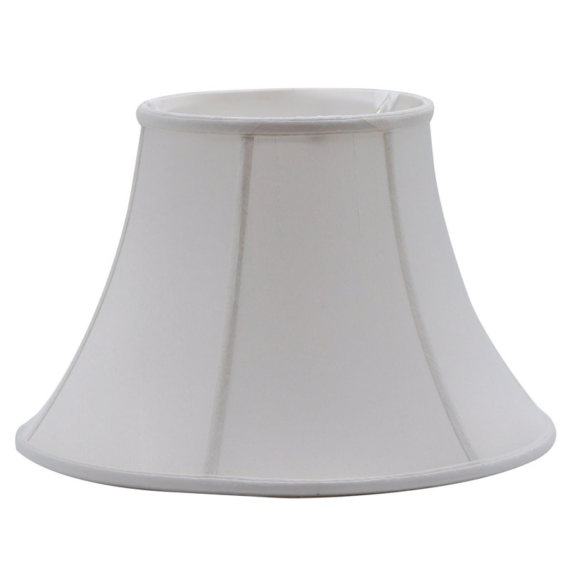 Abat-jour cloche Dupioni Pure Silk, H 9 po x l 14 po x P 14 po, Ivoire ivoire