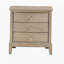 Table de chevet à trois tiroirs style ferme, armoire de chevet en bois beige | Idée de cadeau