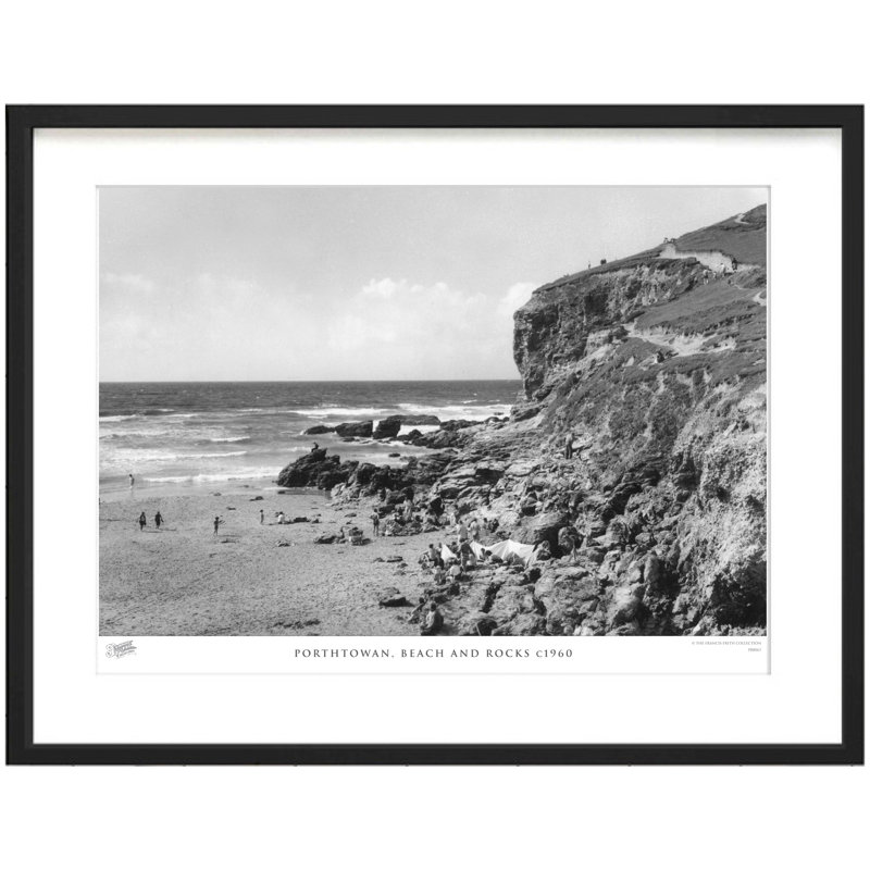 Porthtowan, Beach And Rocks C1960 - Single Picture Frame Print, 60cm H x 80cm W x 2.3cm D