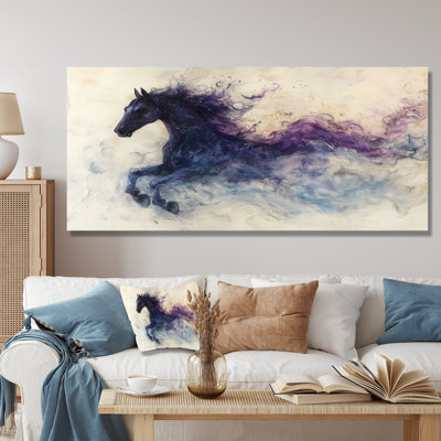 Lavender Dream Horse Harmony IV - Modern Metal Art Print, Horse Metal Wall Art