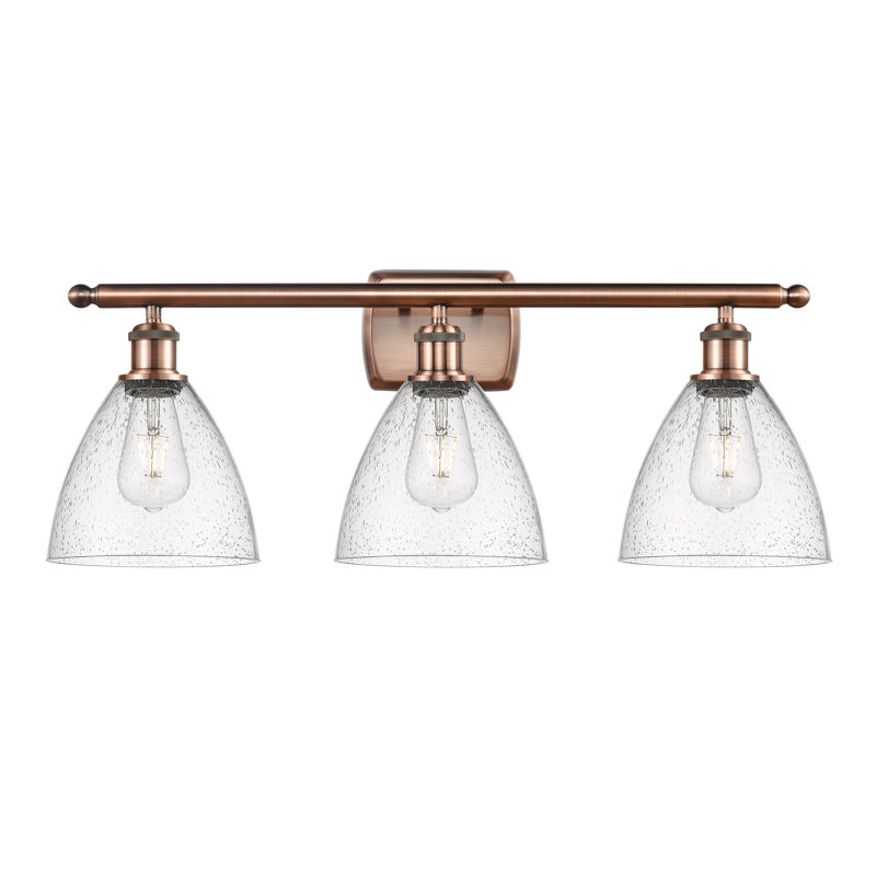 Éclairage pour meuble-lavabo 3 lumières Shauna, DEL, Cuivre antique