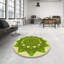 Tapis jaune/vert en laine-2065764703