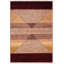 Tapis brun clair / crème / rouge en laine noué à la main 4 pi 11 po x 7 pi 1 po Paralee