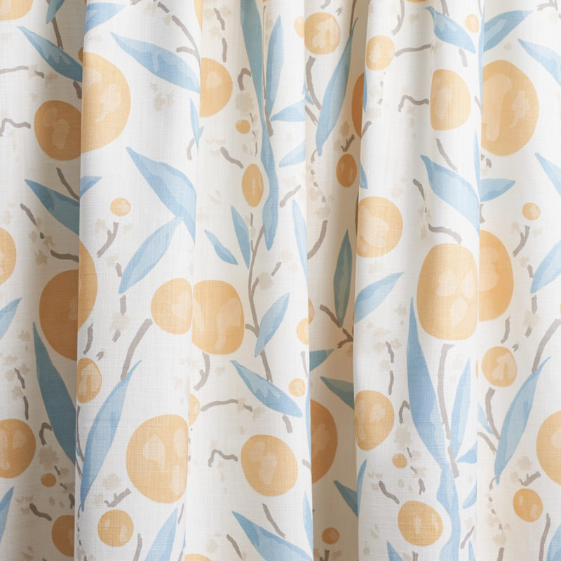 Mirabelle Fabric, Yellow/Sky