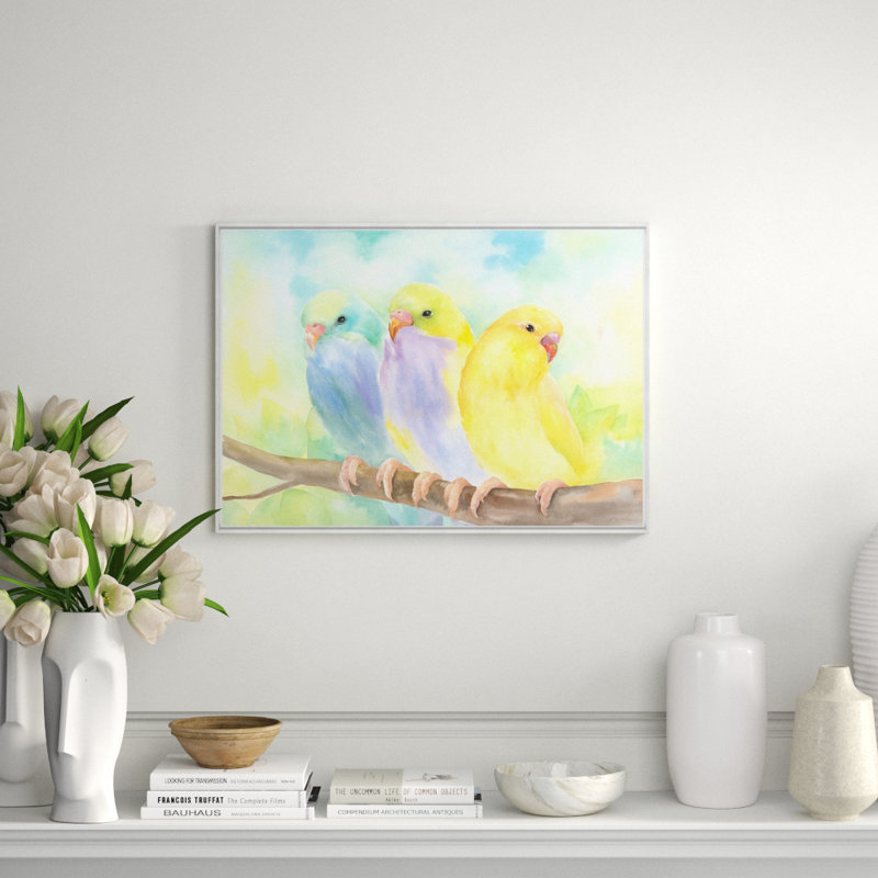 Bird's Song Print by Janice Sadler, Glass Coat, 17.5" H x 25.5" W