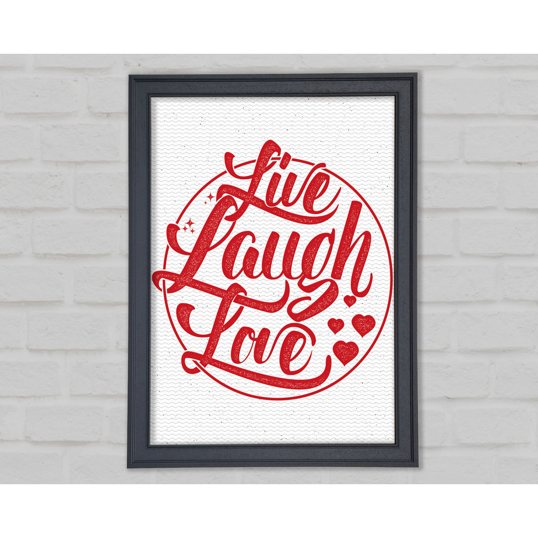 Live Laugh Love 1 - Einzelner Bilderrahmen Typografie