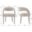 Chaises de salle à manger rembourrées modernes avec accoudoirs pour la cuisine / salle à manger / salon-729781004-729781003