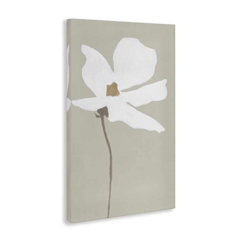 Art mural sur toile "White Flower Sprout" par Design Fabrikken, H 24 po x l 16 po