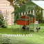 Walk-in Chicken Run with Cover Hanging Feeder Perch for 6-8 Poultry