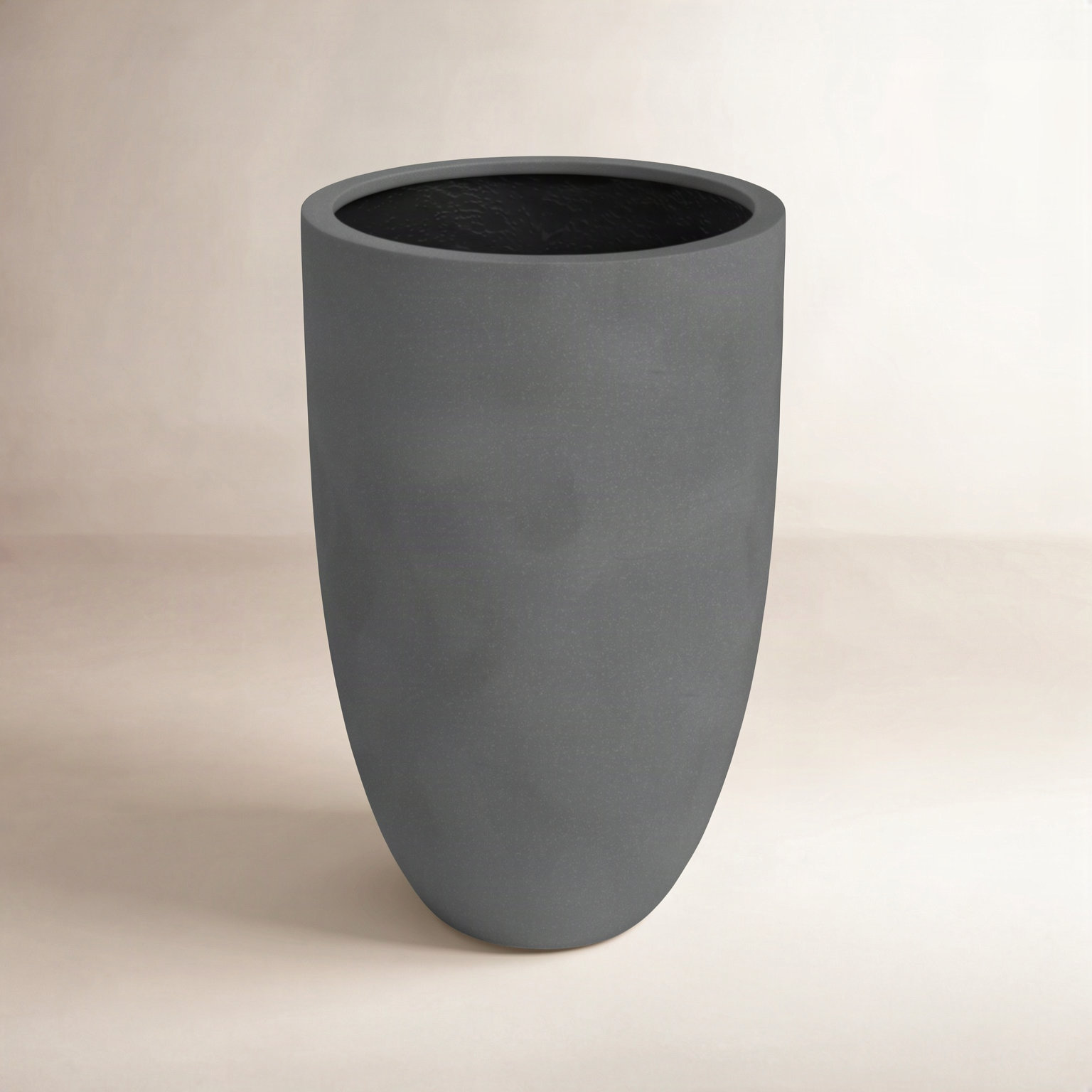 Elbe Pot Planter, 21.75" H x 16" W x 16" D, Gray