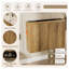 Armoire murale pliante en chêne 24 pouces Gloden - Installation brevetée en 1 minute, peu encombrante et facile à assembler, style moderne-657753941