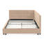 Structure de lit tapissier capitonné, cadre de canapé-lit avec dossier et accoudoirs confortables, lit pour chambre à coucher, salon, velours (80,5 po x 59 po x 30,5 po)-134539467-134539469