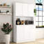 Armoire de cuisine et armoire blanche de 69,5 po de hauteur avec 6 portes, 1 tablette, tiroir - moderne et élégant pour la cuisine de la chambre à coucher, tiroir ouvert, qualité de fabrication-120258910